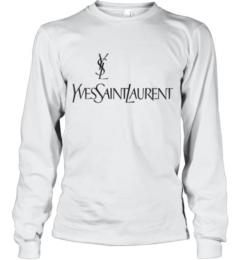 ysl long sleeve logo shirt|ysl shirts for men.